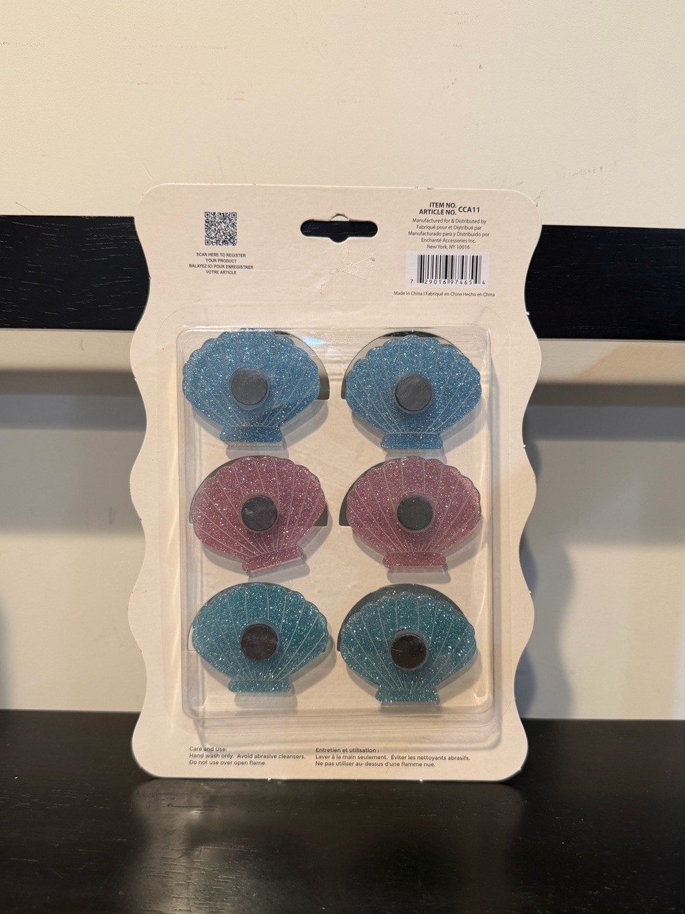 CWC Glitter SeaShell Bag Clips - 6ct - Picture 3 of 3